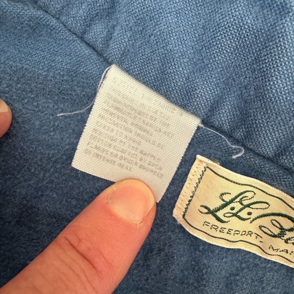 Vintage 80's L.L. Bean Men's Cotton Flannel Washed and Worn Buttondown 16.5 Long - Picture 9 of 12